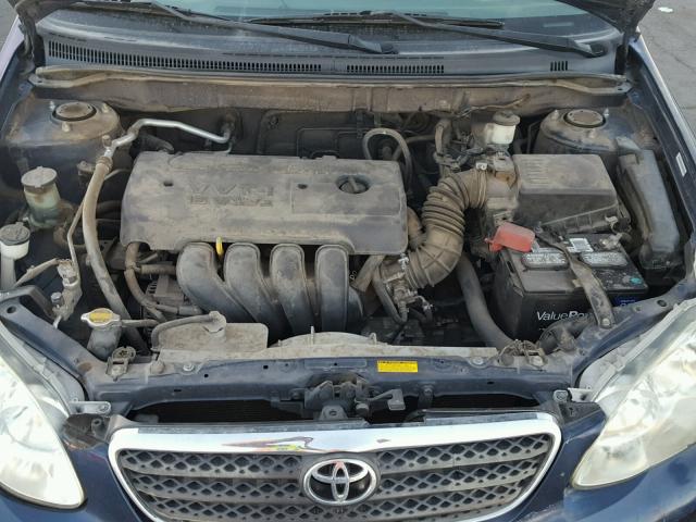 1NXBR32EX7Z813451 - 2007 TOYOTA COROLLA BLUE photo 7