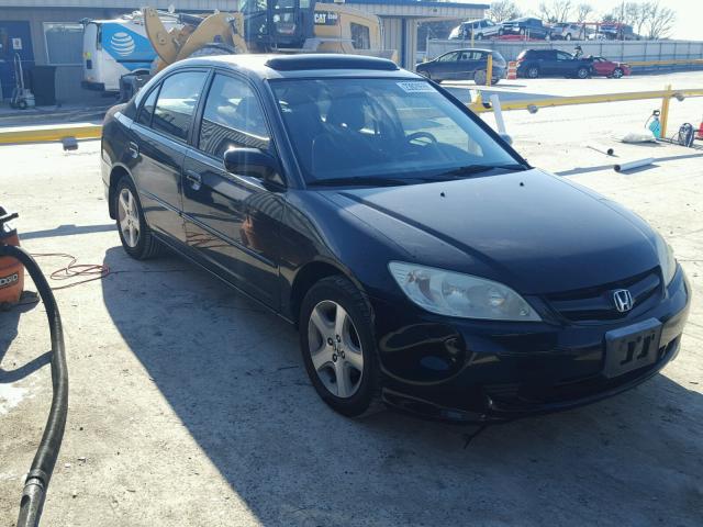 2HGES26735H540317 - 2005 HONDA CIVIC EX BLACK photo 1