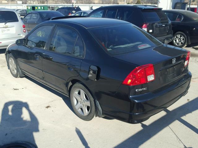 2HGES26735H540317 - 2005 HONDA CIVIC EX BLACK photo 3