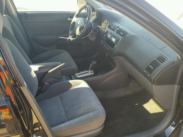2HGES26735H540317 - 2005 HONDA CIVIC EX BLACK photo 5