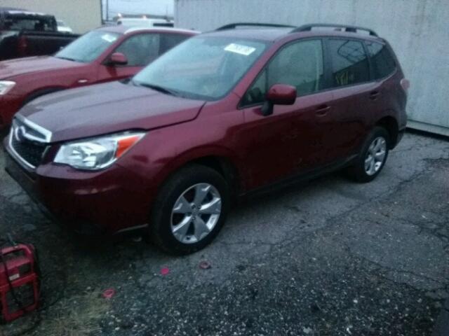 JF2SJADC8GH519083 - 2016 SUBARU FORESTER 2 BURGUNDY photo 2