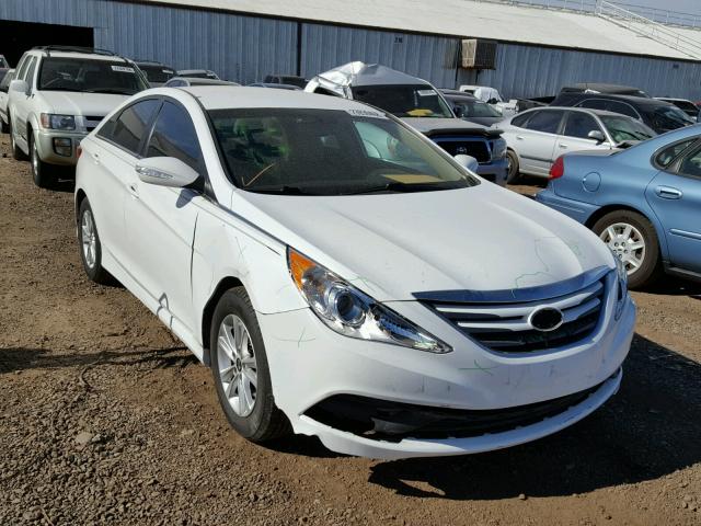 5NPEB4AC2EH934283 - 2014 HYUNDAI SONATA GLS WHITE photo 1