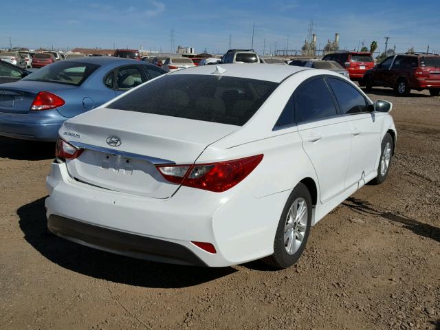 5NPEB4AC2EH934283 - 2014 HYUNDAI SONATA GLS WHITE photo 4