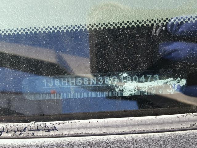 1J8HH58N38C180473 - 2008 JEEP COMMANDER WHITE photo 10