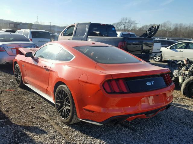 1FA6P8CF8F5423012 - 2015 FORD MUSTANG GT ORANGE photo 3