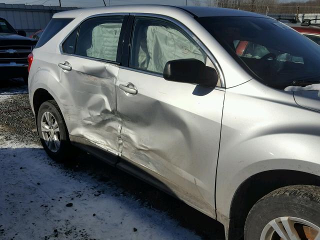 2GNFLEEK1E6165747 - 2014 CHEVROLET EQUINOX LS SILVER photo 9