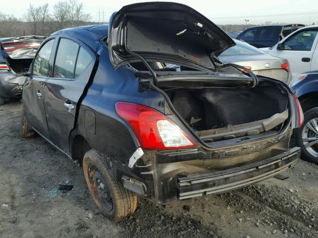 3N1CN7AP3GL846562 - 2016 NISSAN VERSA S BLACK photo 3