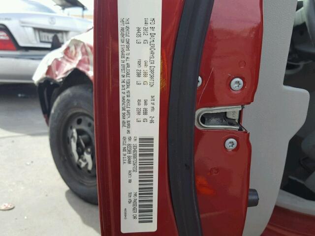 1B3HB28B87D507232 - 2007 DODGE CALIBER RED photo 10