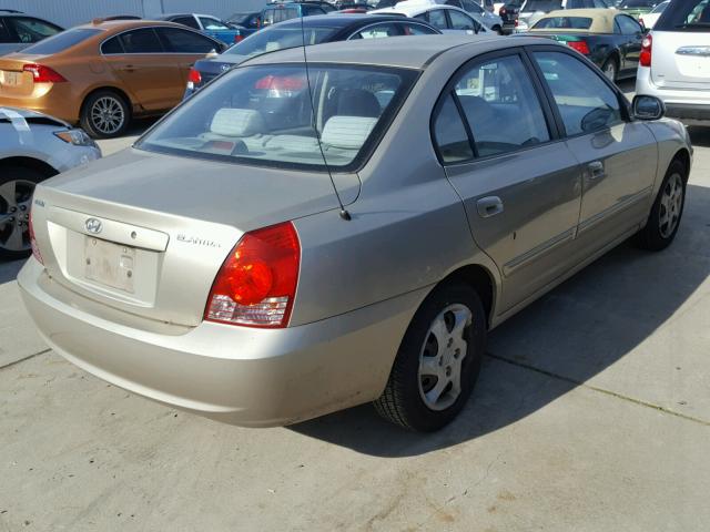 KMHDN46D85U007777 - 2005 HYUNDAI ELANTRA GL GOLD photo 4