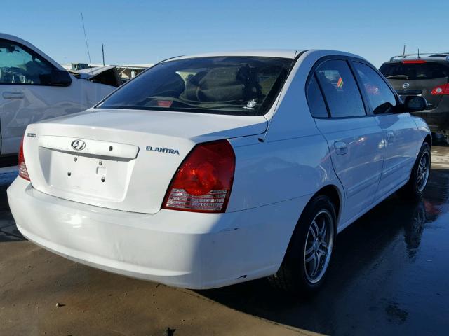 KMHDN46D96U290076 - 2006 HYUNDAI ELANTRA GL WHITE photo 4