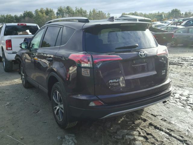 2T3RFREV6JW712587 - 2018 TOYOTA RAV4 ADVEN BURGUNDY photo 3