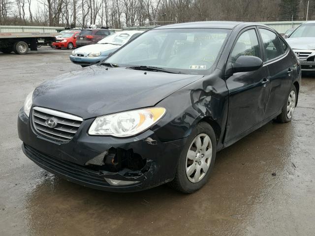 KMHDU46D28U460462 - 2008 HYUNDAI ELANTRA GL BLACK photo 2