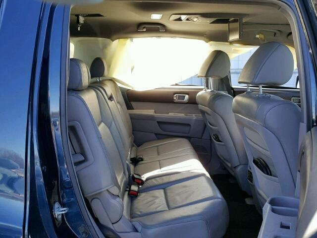 5FNYF48629B013655 - 2009 HONDA PILOT EXL BLUE photo 6