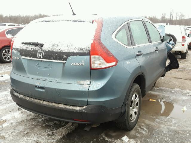 5J6RM4H30DL079685 - 2013 HONDA CR-V LX BLUE photo 4