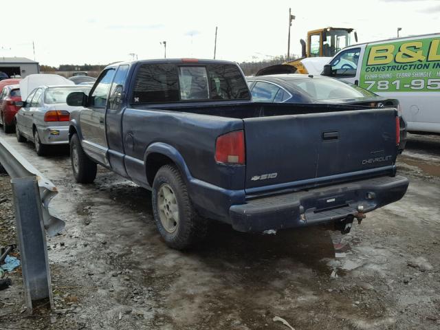 1GCDT19W318102675 - 2001 CHEVROLET S TRUCK S1 BLUE photo 3