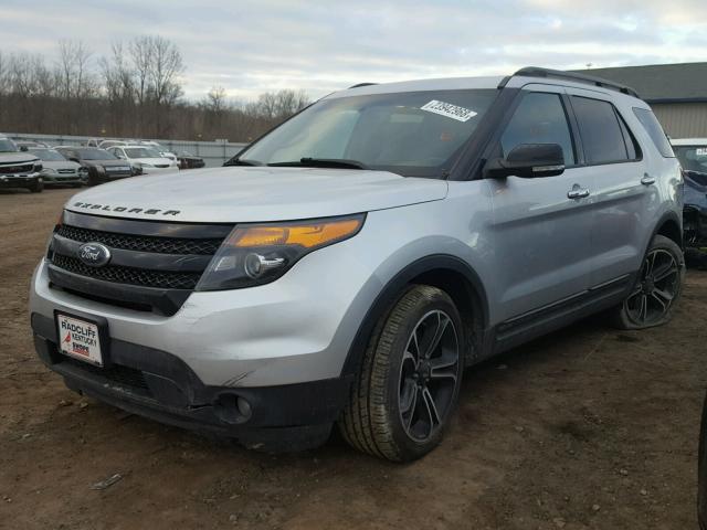 1FM5K8GT4DGC13170 - 2013 FORD EXPLORER S SILVER photo 2