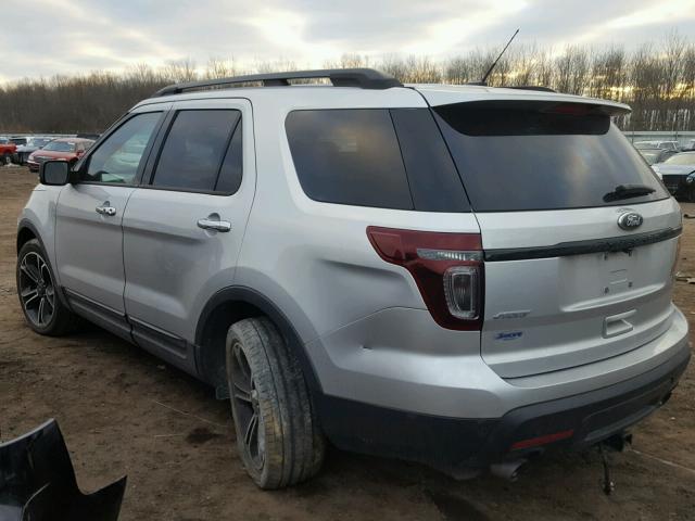 1FM5K8GT4DGC13170 - 2013 FORD EXPLORER S SILVER photo 3