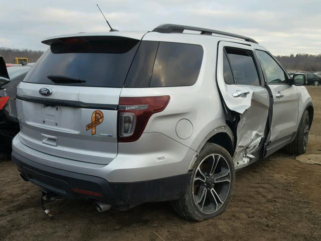 1FM5K8GT4DGC13170 - 2013 FORD EXPLORER S SILVER photo 4