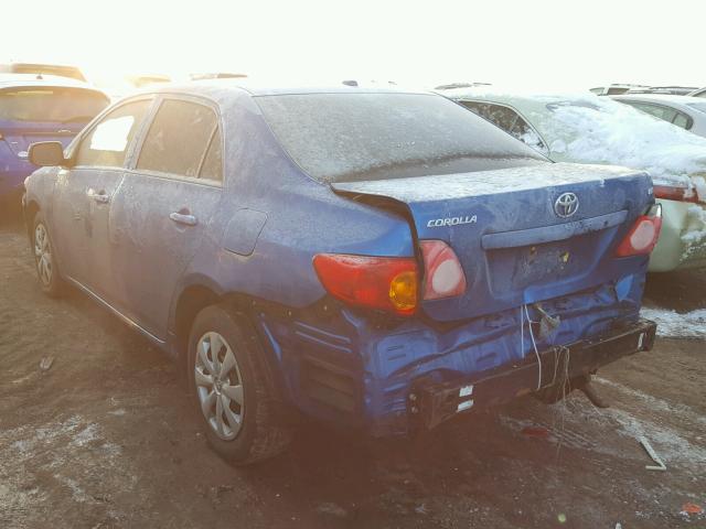 JTDBL40E999029573 - 2009 TOYOTA COROLLA BA BLUE photo 3