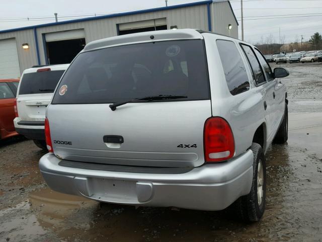 1B4HS28NX1F624196 - 2001 DODGE DURANGO SILVER photo 4