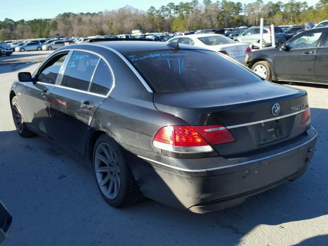 WBAHN83526DT39349 - 2006 BMW 750 LI BLACK photo 3