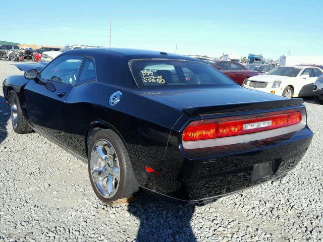 2C3CDYAG5CH269546 - 2012 DODGE CHALLENGER BLACK photo 3