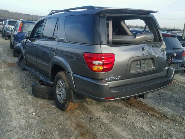 5TDZT38A13S184119 - 2003 TOYOTA SEQUOIA LI GRAY photo 3