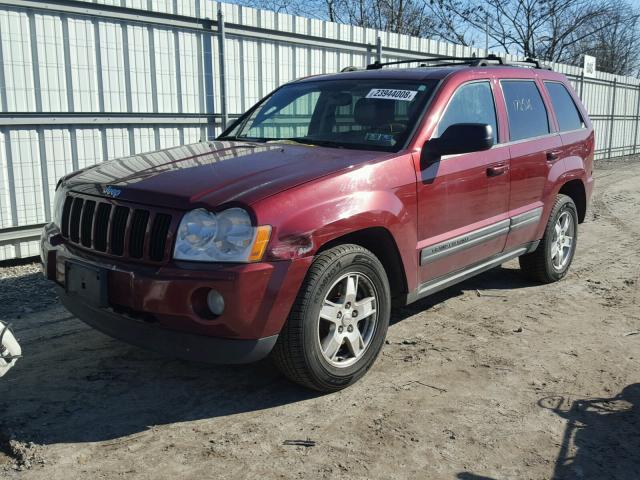 1J8GR48K16C368186 - 2006 JEEP GRAND CHER BURGUNDY photo 2