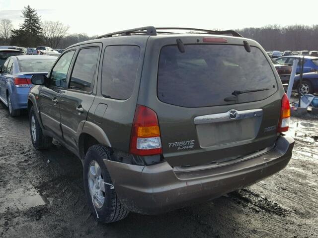 4F2YU08132KM11971 - 2002 MAZDA TRIBUTE LX GREEN photo 3