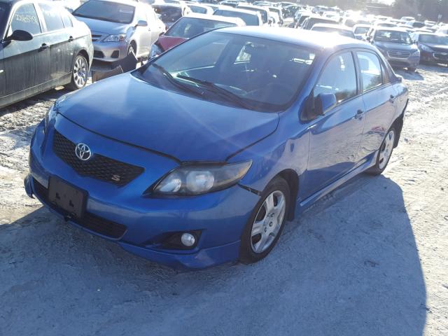 2T1BU40E89C031497 - 2009 TOYOTA COROLLA BA BLUE photo 2