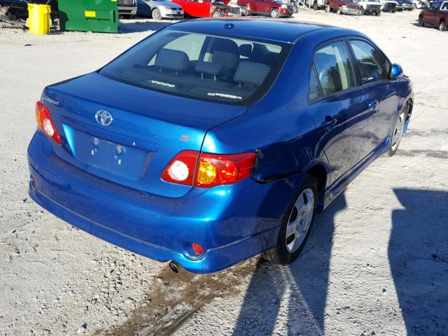 2T1BU40E89C031497 - 2009 TOYOTA COROLLA BA BLUE photo 4