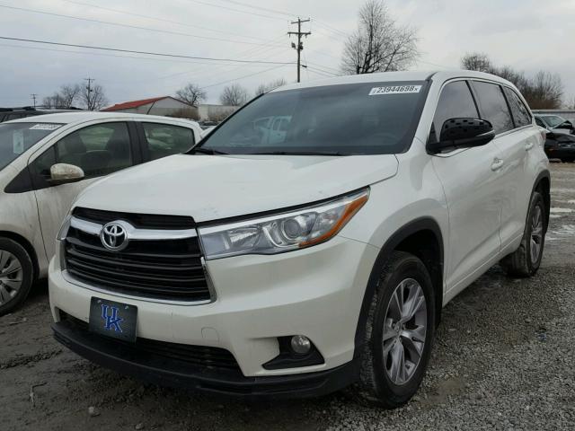 5TDZKRFH4FS097065 - 2015 TOYOTA HIGHLANDER WHITE photo 2