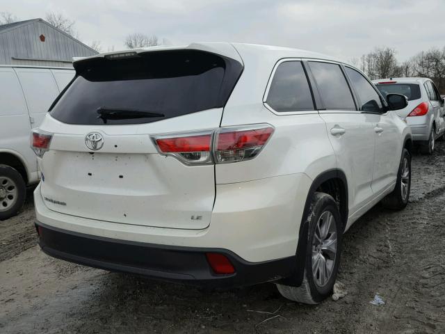 5TDZKRFH4FS097065 - 2015 TOYOTA HIGHLANDER WHITE photo 4