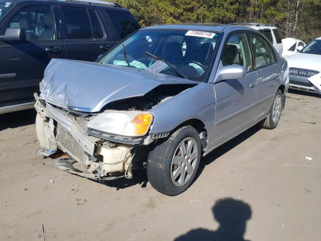 2HGES26763H608283 - 2003 HONDA CIVIC EX SILVER photo 2