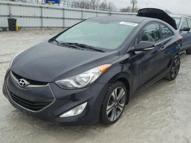 KMHDH6AE5DU013344 - 2013 HYUNDAI ELANTRA CO BLACK photo 2