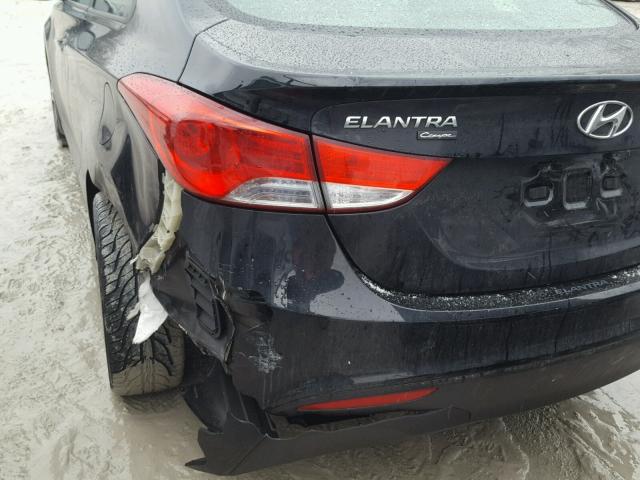 KMHDH6AE5DU013344 - 2013 HYUNDAI ELANTRA CO BLACK photo 9