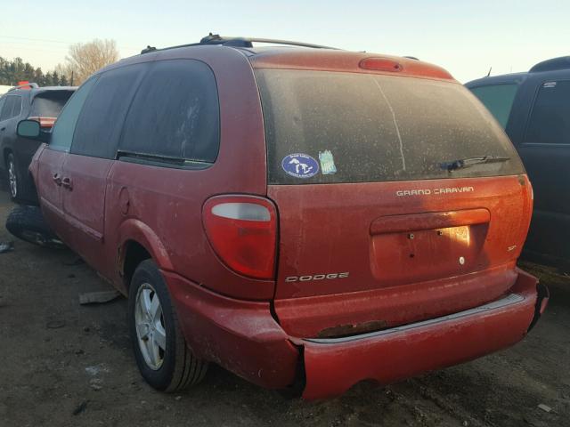 2D4GP44L45R320542 - 2005 DODGE GRAND CARA RED photo 3