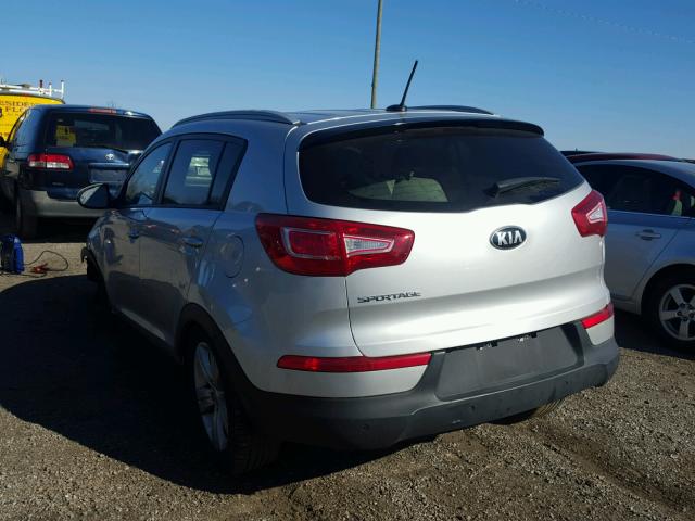 KNDPBCA21D7509084 - 2013 KIA SPORTAGE L SILVER photo 3