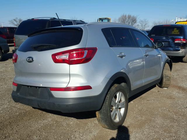 KNDPBCA21D7509084 - 2013 KIA SPORTAGE L SILVER photo 4