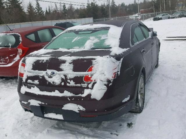 1FAHP2JW1BG109841 - 2011 FORD TAURUS LIM BURGUNDY photo 4