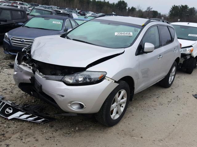 JN8AZ18W79W135192 - 2009 NISSAN MURANO S SILVER photo 2