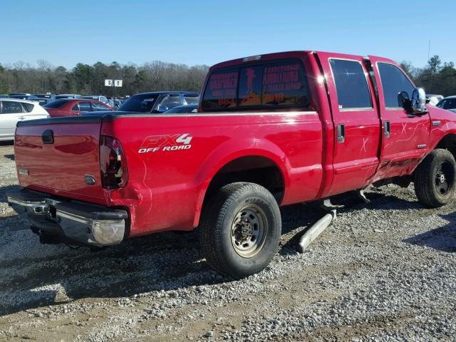 1FTSW21P87EA19231 - 2007 FORD F250 SUPER RED photo 4