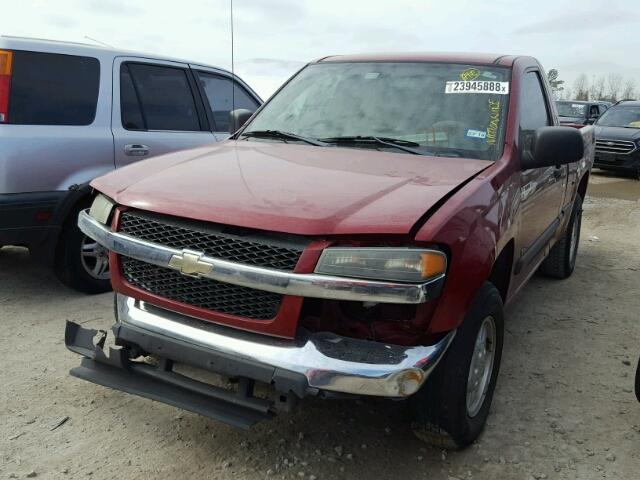 1GCCS148368220675 - 2006 CHEVROLET COLORADO BURGUNDY photo 2