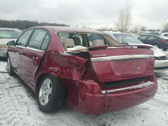 1G1ZT57F27F122915 - 2007 CHEVROLET MALIBU LT MAROON photo 3