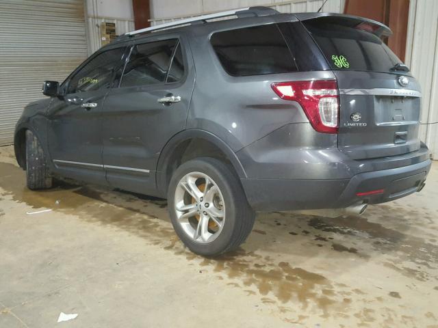 1FM5K7F86FGA89431 - 2015 FORD EXPLORER L CHARCOAL photo 3