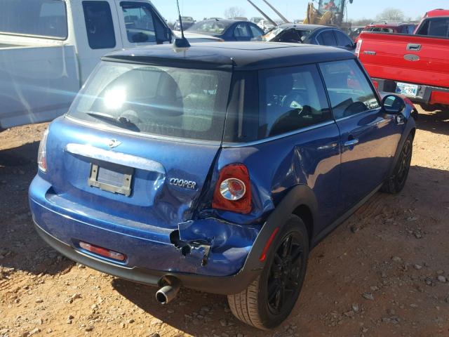 WMWSU3C57CT367502 - 2012 MINI COOPER BLUE photo 4