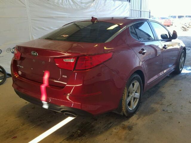 5XXGM4A71EG289370 - 2014 KIA OPTIMA LX BURGUNDY photo 4