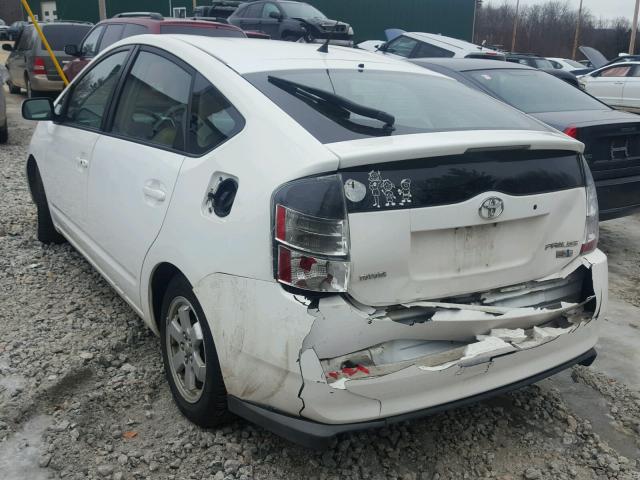 JTDKB20U953087551 - 2005 TOYOTA PRIUS WHITE photo 3