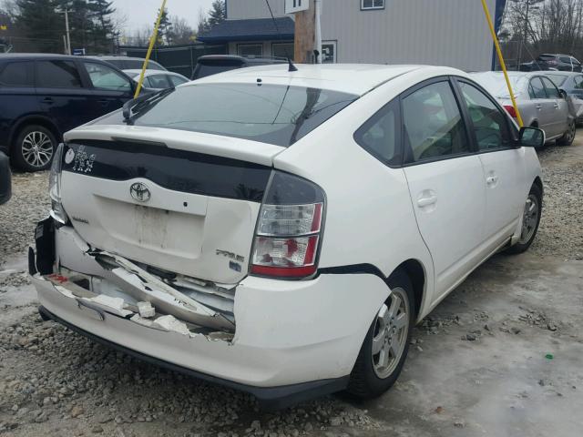 JTDKB20U953087551 - 2005 TOYOTA PRIUS WHITE photo 4