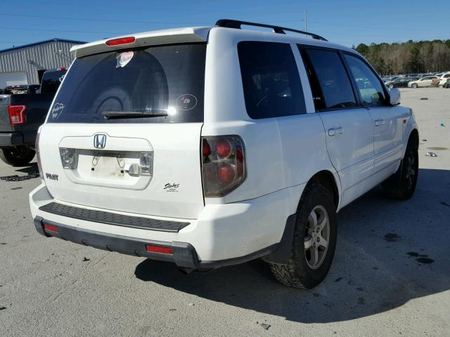 5FNYF28757B030427 - 2007 HONDA PILOT EXL WHITE photo 4